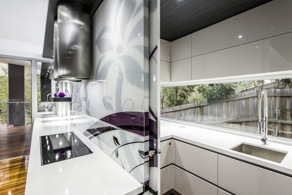Kitchen Design Brisbane featuring Splashback window to Scullery